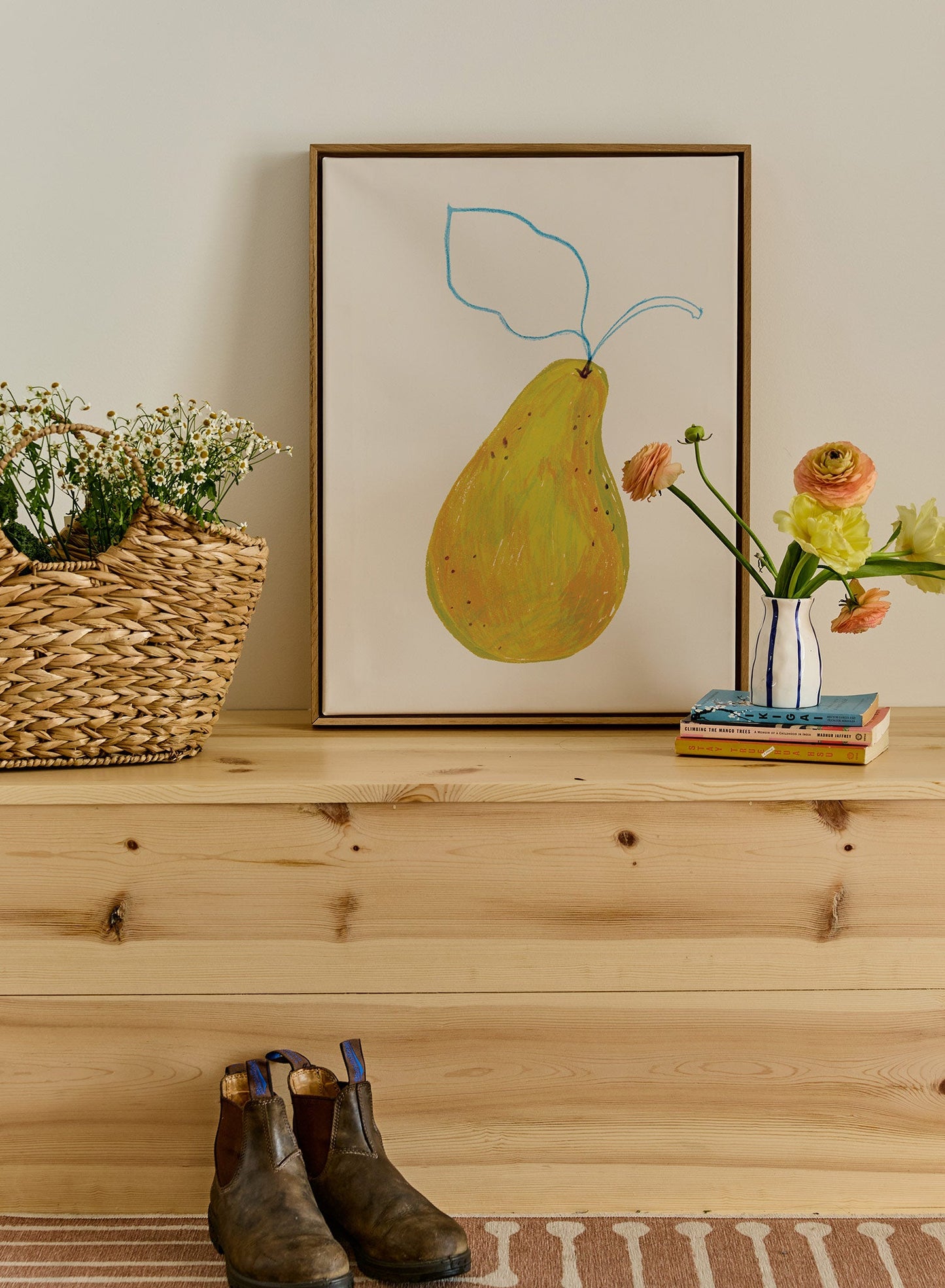 Pear Study in Blue, Poster